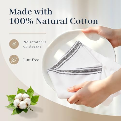 Homaxy 100% Ring Spun Cotton Kitchen Towels 24 Pack - Image 2