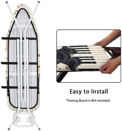 Cat Piano Print Ironing Board Cover Protector Music Note Print Iron Board Cover - Image 4