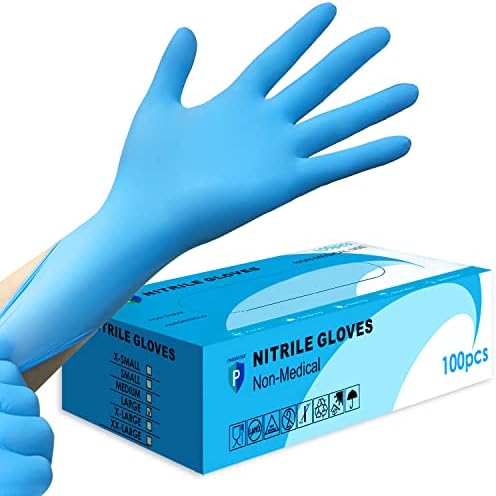 PROMEDIX P Nitrile Disposable Gloves, 4mil-100 Count, Gloves Disposable Latex by PROMEDIXP