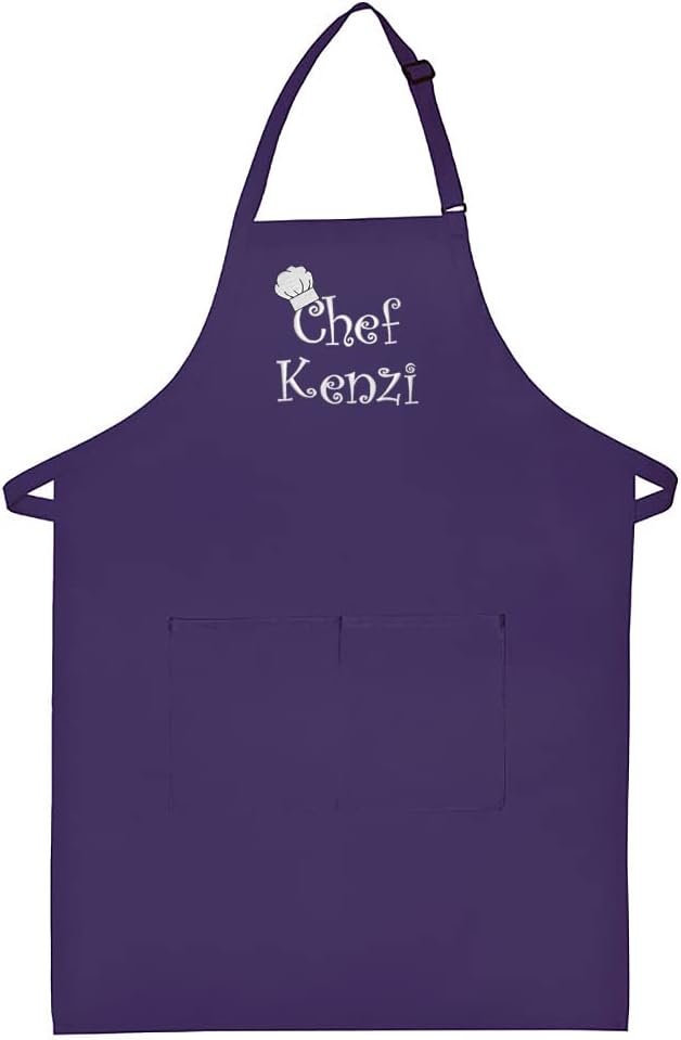 Made in the USA Personalized Embroidered Premium Adult Apron for Men Women Fathers Mothers Day Kitchen BBQ Grilling Gift