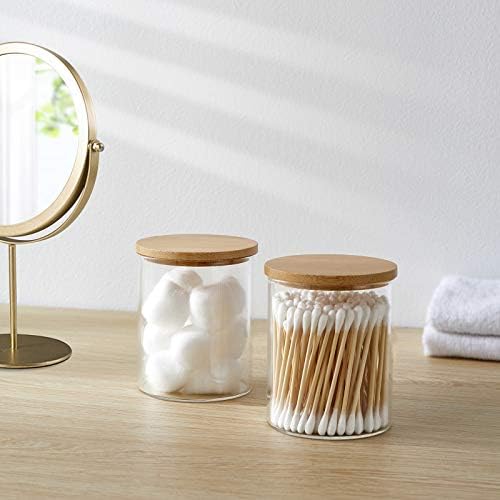 INIUNIK 4 Pack Glass Qtip Holder Dispenser - Image 2