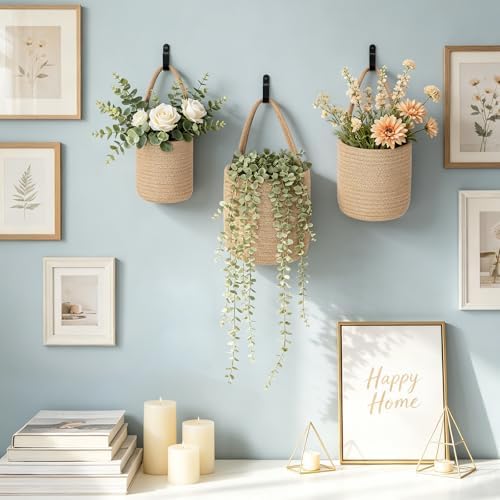 Dahey 3 Pcs Woven Hanging Wall Baskets - Image 5