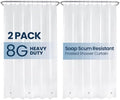 LiBa Shower Curtain PEVA 8G, 72x72 Inch Frosted 2-Pack by Liba