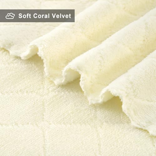 Homaxy 12 Pack Super Soft Absorbent Dish Towels, Cream Yellow - Image 2