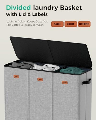 185L Laundry Hamper 3 Section - Image 2