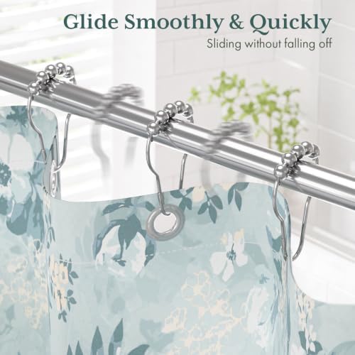 Bathway Shower Curtain Rings, Shower Curtain Hooks Chrome Shower Rings - Image 5