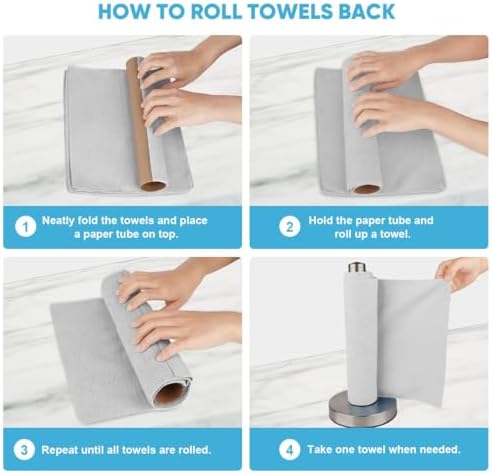 AIDEA Microfiber Cleaning Cloth Roll-800PK, Reusable Paper Towels 11.5×11.5" - Image 7