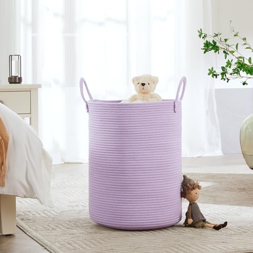 60L Large Purple Hamper Laundry Basket - Image 3