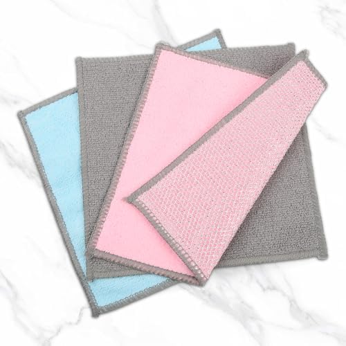12Pack Upgrade Multipurpose Wire Dishwashing Rags, Dual-Side Non Scratch Wire - Image 7