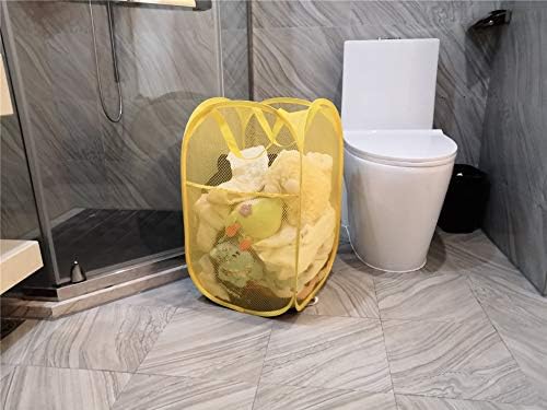 Mesh Pop up Laundry Hamper, Foldable Clothes Hamper Laundry Basket - Image 9