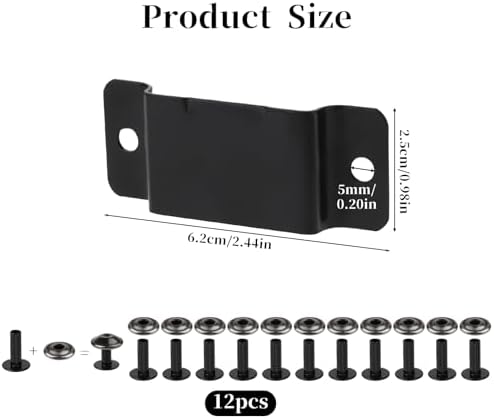 6 Pcs Tape Measure Holder Clip Measuring Tape Holder Metal Measuring Tape Belt - Image 2