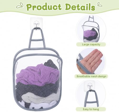 2 Pack Foldable Laundry Hamper, Hanging Laundry Hamper - Image 3