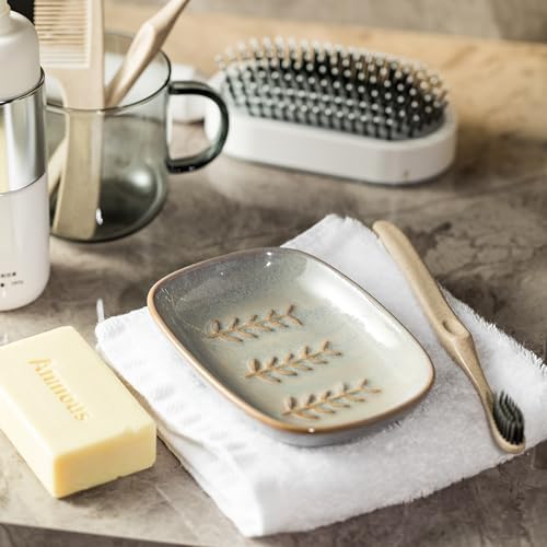 Miamolo Ceramic Soap Dish Soap Holder, Soap Lift - Image 6
