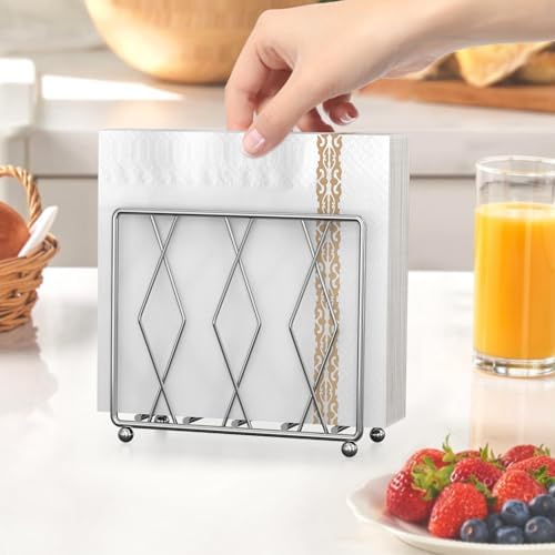 Napkin Holder for Table, Modern Metal Stand for Kitchen Counter - Image 6