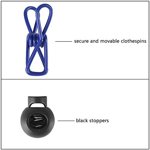 2 Pack 11 Feet Windproof Clothesline - Image 3