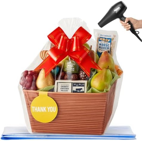 WIKDAY Shrink Wrap Bags for Gift Baskets 20 PCS 30x40 Inches Extra Large by WIKDAY