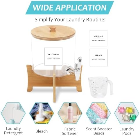 Laundry Detergent Dispenser, 88 oz / 2.5L Fabric Softener Dispenser - Image 6