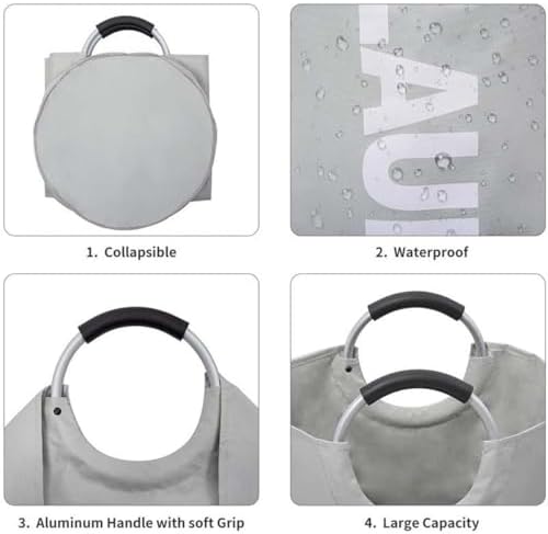 3 Pack 90L Laundry Basket, Waterproof Laundry Hamper, Dirty Clothes Hamper - Image 3