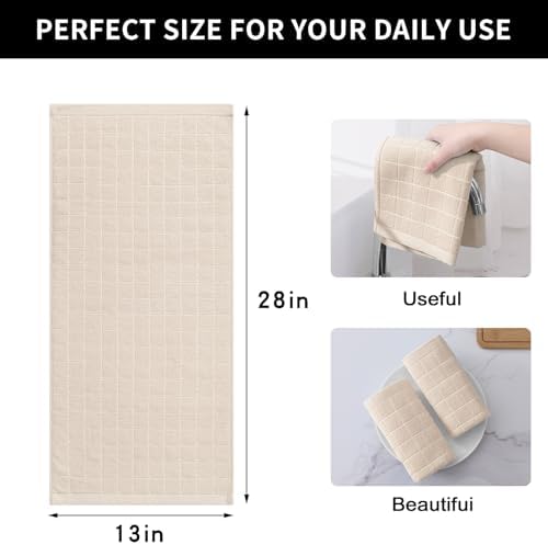 Homaxy 100% Cotton Terry Kitchen Towels, 8 Pack - Image 5