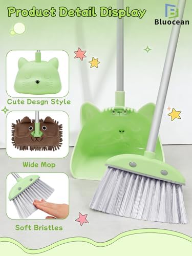28'' Kids Mini Broom with Dustpan & Mop Set - Image 6