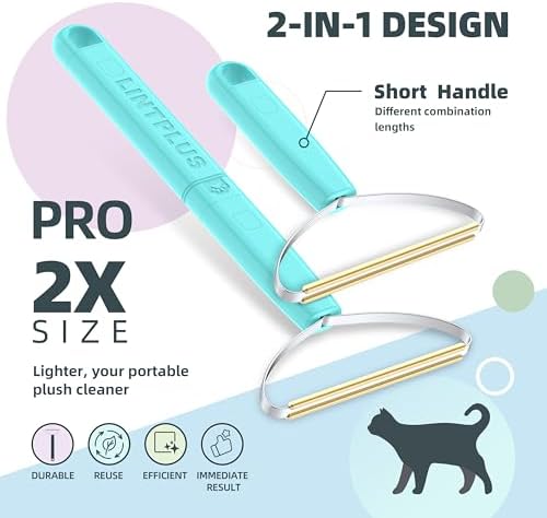 Pro Plus Adjustable-Length LINTPLUS Pet Hair Remover – Compact & Extended - Image 2