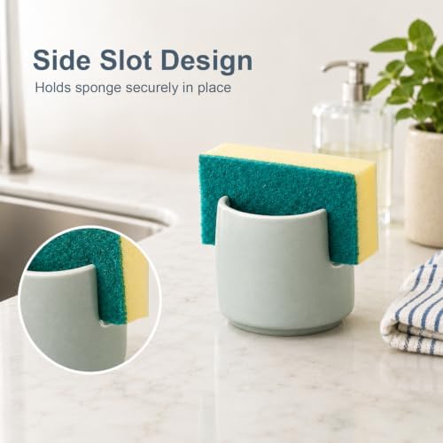 ONEMORE Ceramic Sponge Holder for Kitchen Sink, - Image 3