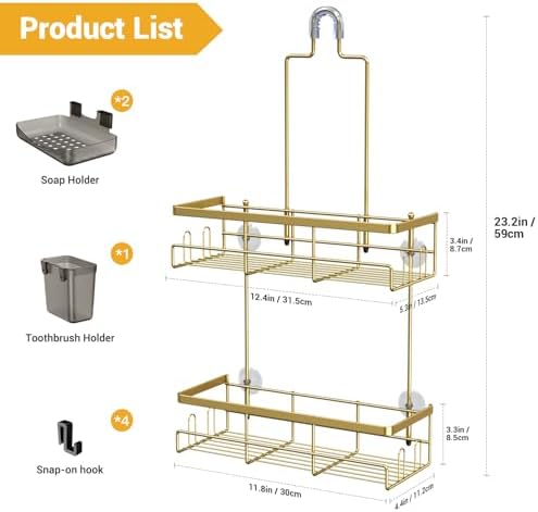 Hanging Shower Caddy Over Showerhead - Image 6