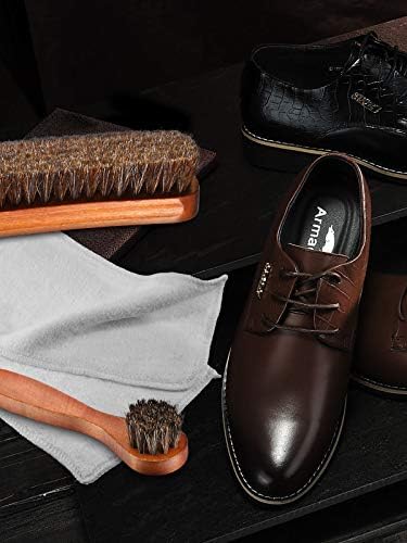 Youngjoy 3 Pieces Horsehair Shine Shoes Brush kit Polish Dauber Applicators - Image 7
