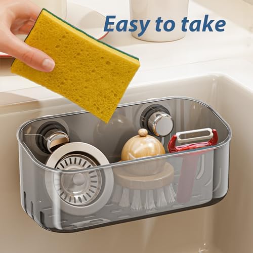 Sponge Holder with Strong Suction Cup, Dish Sponge Caddy Inside Sink Removable - Image 3