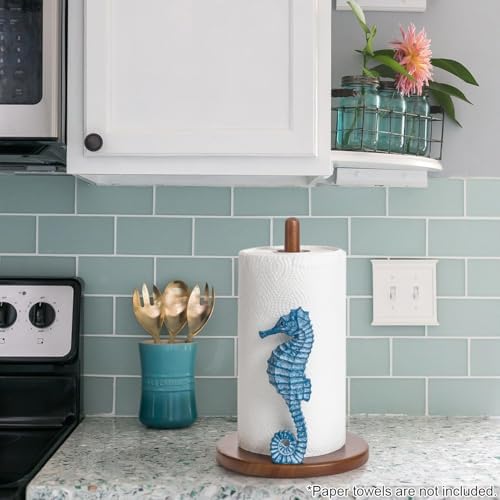 Seahorse Paper Towel Holder Beach House Decor Coastal Kitchen Decorative - Image 2