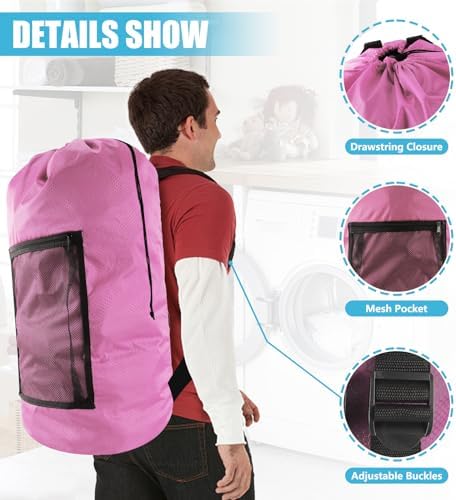Olosar Laundry Bag Backpack, Extra Large Travel Laundry Bag - Image 2