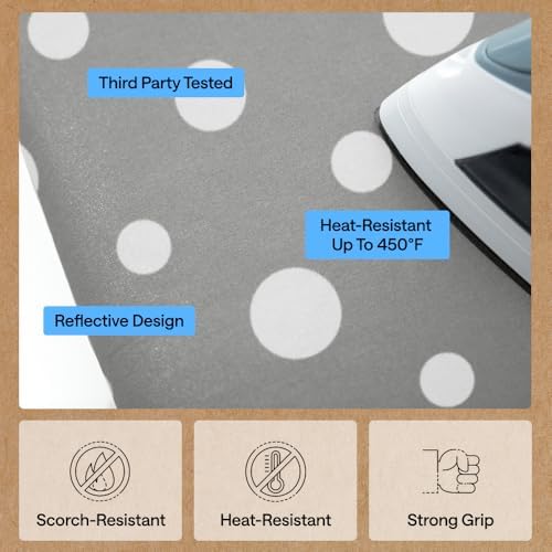 GORILLA GRIP Padded Ironing Board Cover, 15x54 Dots - Image 5