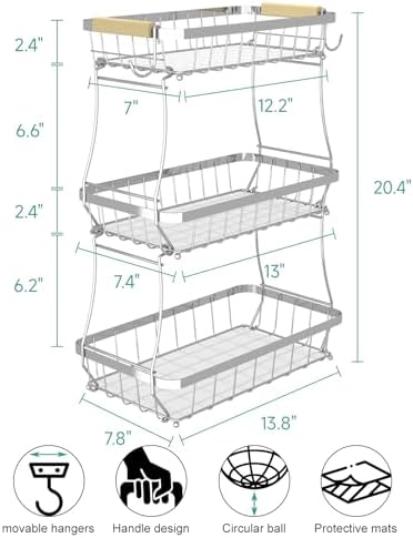 Sevenblue 3-Tier Fruit Basket - Image 2