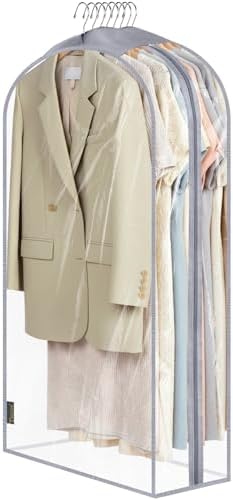 BALEINE 1PK Clear Garment Bags for Hanging Clothes by BALEINE