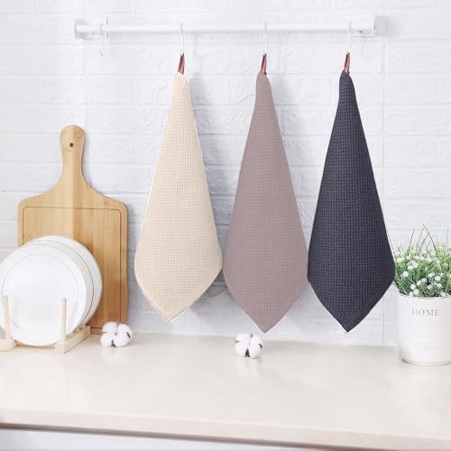 QUILTINA Kitchen Dish Cloths 6 Pack, 12 x 12 Inches, 100% Cotton Waffle Weave - Image 2