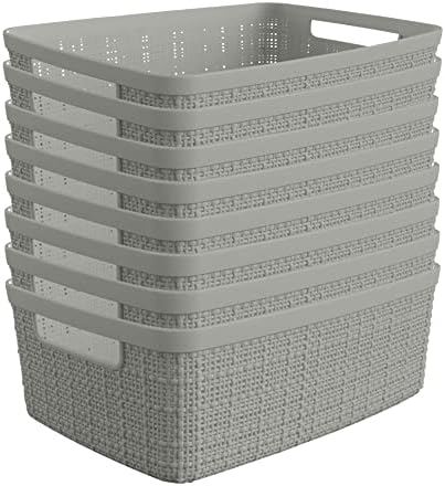 Curver Set of 8 Small 4.5L Jute Decorative Plastic Organization and Storage by Unknown
