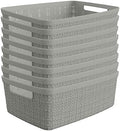 Curver Set of 8 Small 4.5L Jute Decorative Plastic Organization and Storage by Unknown