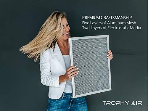 Washable & Reusable Electrostatic HVAC AC/Furnace Air Filter, Lasts a Lifetime, 6 Stage Permanent Air Filter, Healthier Home or Office, Made in The USA - Increases Airflow (14x14x1)