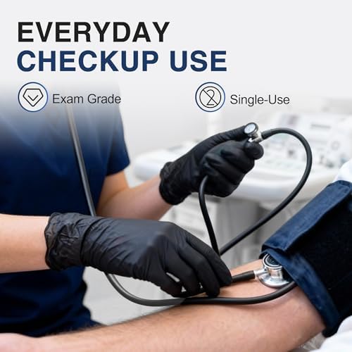 Schneider Black Nitrile Gloves, Gloves Disposable Latex Free, Powder Free - Image 3