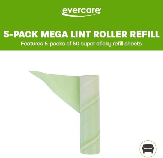 Evercare Pack of 6 10" Wide Large Surface Mega Pet Roller Refill, 50 Sheets Each - Image 4