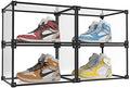Magnetic Side Open Transparent Plastic Storage Shoe Box Clear Shoe Display Case by KOKOIN