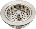 Westbrass A214-20 3-1/2" Post Style Large Kitchen Sink Basket Strainer by Westbrass