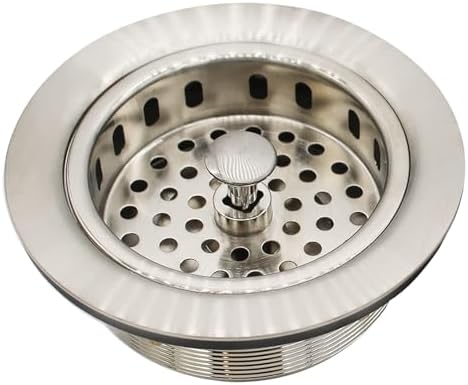 Westbrass A214-20 3-1/2" Post Style Large Kitchen Sink Basket Strainer by Westbrass