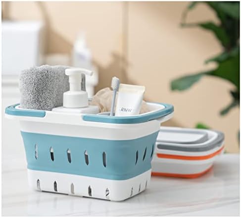 Foldable Plastic Shower Caddy Basket 2 Pcs, Portable and Durable Toiletries - Image 6