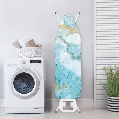 GLENLCWE Teal Marble Ironing Board Cover All Standard Thick Ironing Boards - Image 3
