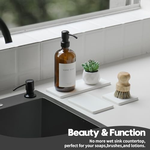 Razborci 3PCS Bathroom Sink Vanity Trays, Quick Stone Drying Mat Dish Soap - Image 4