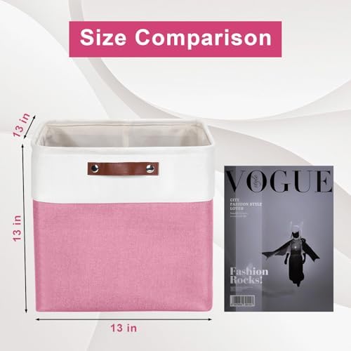 Bagnizer 13x13 Cube Storage Bins, Collapsible Fabric Storage Box, 4 Pack Closet - Image 2