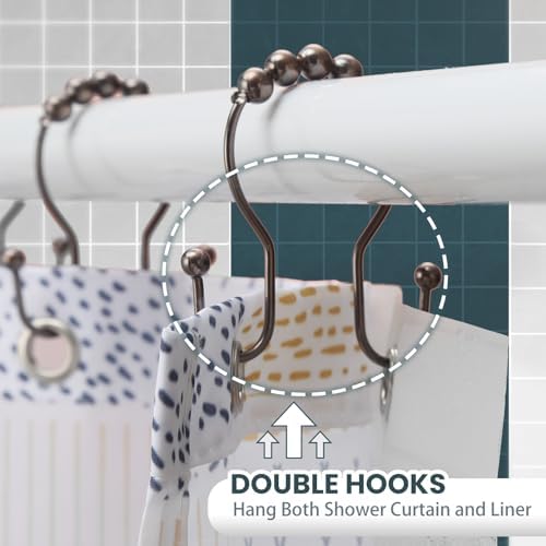 Shower Curtain Hooks, OEH Shower Curtain Rings, Bronze Shower Curtain Hooks - Image 5