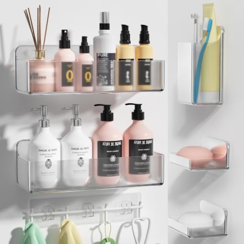 Adhesive Shower Caddy Shower Shelves Bathroom Organizer and Storage by Showershelves