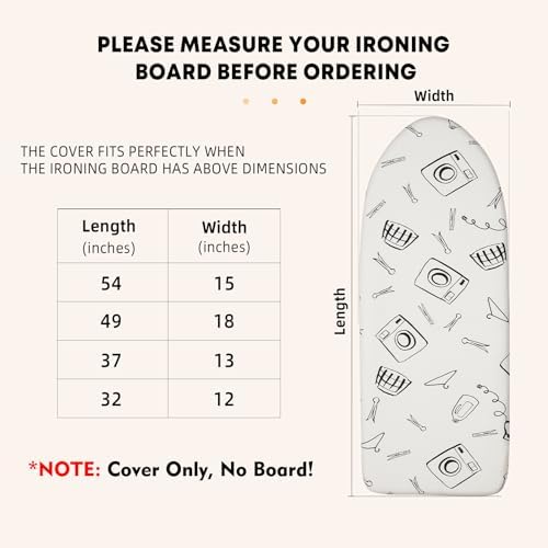 Seiritex Table Top Ironing Board Cover 12 x 32 inch, 3 Layers Small Iron Board - Image 5